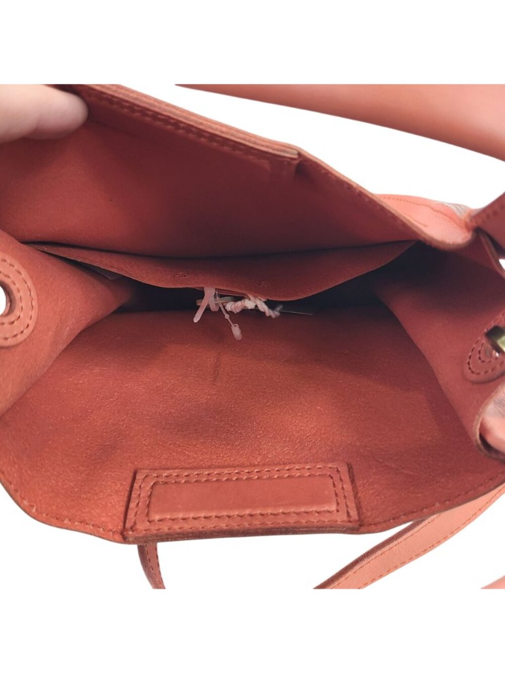 NEW Madewell Small Leather Crossbody Bag In Burnt Orange Brass Hardware - Picture 6 of 9